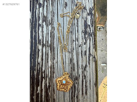 14 ayar altın Iris & Ivy marka Iris Star Turquoise Necklace
