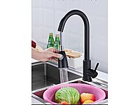 siyah spiralli mutfak bataryası mutfak siyah musluk