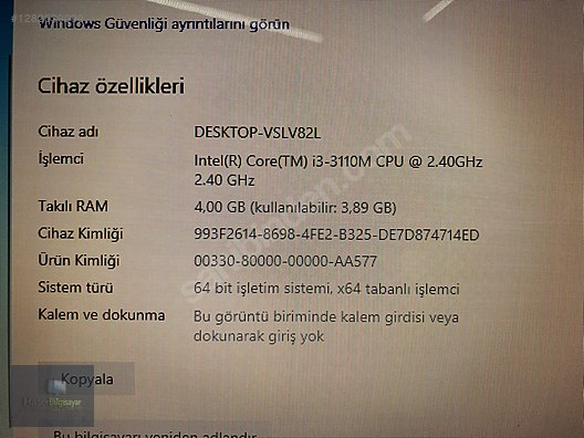 İkinci El ve Sıfır Alışveriş / Bilgisayar / Dizüstü (Notebook) / Laptop / Probook