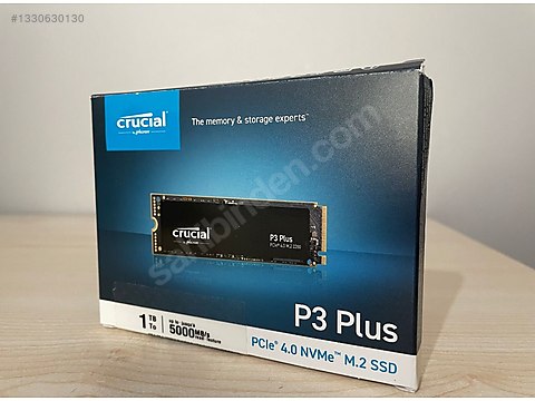 Crucial P3 Plus 1TB Nvme SSD sahibinden.comda - 1330630130