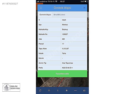 EMLAK DÜNYASINDAN BOZKUŞ KÖYÜNDE YENİ ÇEVRE YOLUNA ÇEPHE #1187630327