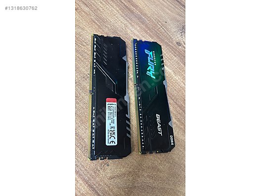 KINGSTON FURY BEAST 32GB (2X16) DDR4 3200MHZ CL16 RGB sahibinden