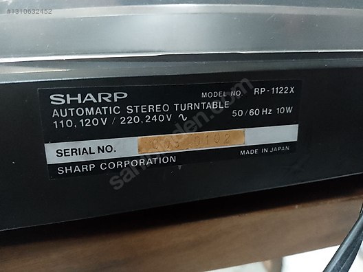 SHARP RP-1122 PİKAP 33/45 sahibinden.comda - 1310632452