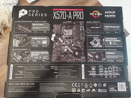 MSI X570 A PRO OYUN VE GRAFİK ANAKART+İSLEMCİ+64 DDR4 RAM - Anakart ve Tüm Masaüstü Bilgisayar Parçaları sahibinden.com'da