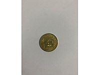 Altın renkli 2023 basım 25 kuruş #1283633675