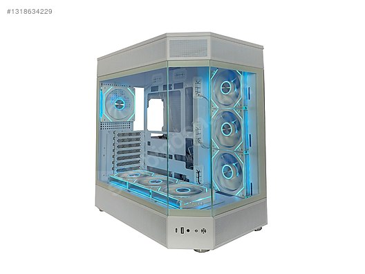 Zoko Tank Special Edition Beyaz 7 Fanlı RGB ATX Akvaryum Kasa
