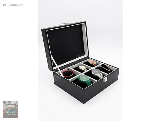【Special Price】 熾天使棺額縁オブジェ 6 lı suni deri kaplamalı kadife yastıklı saat kutusu on sahibinden