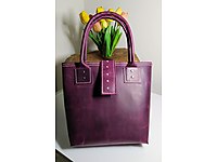 Deri bayan el çantası