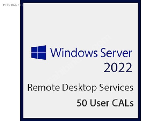 Windows Server 2022 Remote Desktop 50 User CALs Dijital Lisans A ...