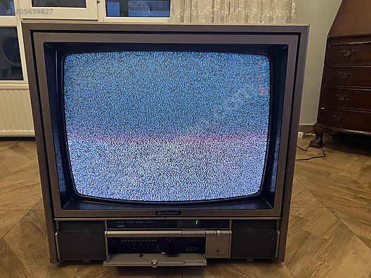 Vintage Hitachi Japon CRT Televizyon (1970ler) Çalışır on