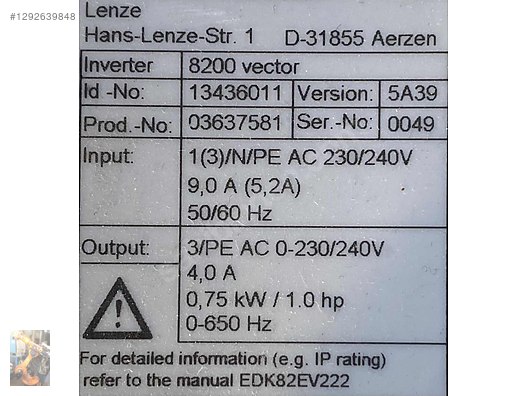 LENZE D-31855 sahibinden.comda - 1292639848
