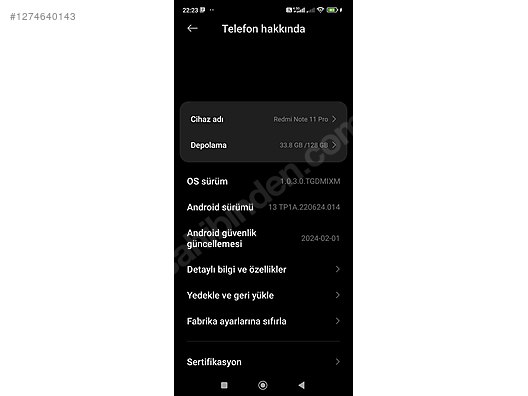 İkinci El ve Sıfır Alışveriş / Cep Telefonu & Aksesuar / Cep Telefonu / Xiaomi / Redmi Note 11 Pro 5G