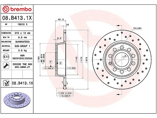 Otomobil & Arazi Aracı / Fren & Debriyaj / Brembo 08B4131X Xtra