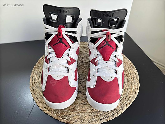 Air Jordan 6 赤/白 Orginal NİKE AİR JORDAN 6 Retro Carmine - Erkek Spor Ayakkabı