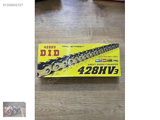 Şanzıman / MOTOSİKLET ZİNCİR DID 428 128BAKLA SİYAH ZİNCİR