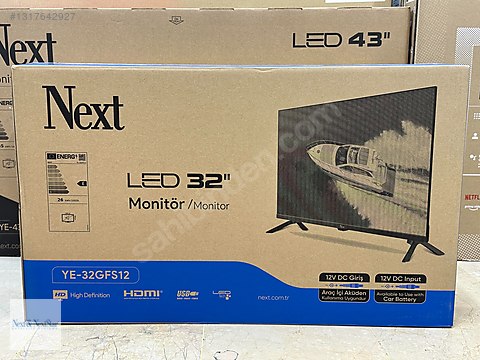 Next YE-32GFS12 32'' LED 12 VOLT 82 Ekran (Uydu Alıcılı Monitör