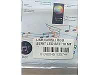 USB Girişli RGB Şerit Led seti 10 mt.