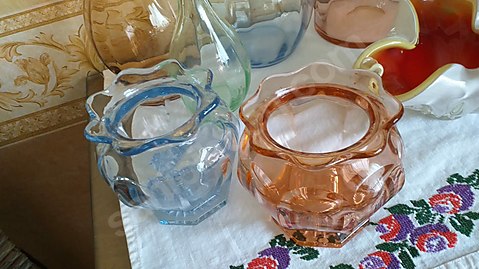 FRANSIZ KRİSTALİ KÜÇÜK VAZOLAR 1900 ANTİK