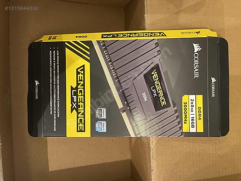 Corsaır DDR4 2X8 =16 GB 3000MHZ sahibinden.comda - 1315644330