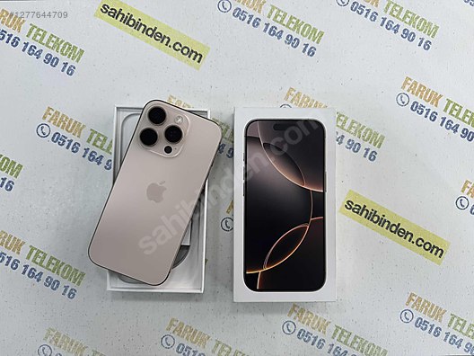 Resim Apple iPhone 16 Pro İkinci El TR | 256 GB | Siyah İkinci El 1 YIL GARANTİLİ 256 GB 16 PRO ÇÖL FARUK TELEKOMDA