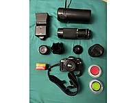 Minolta X700 SLR + 3 LENS + FLASH + FILM