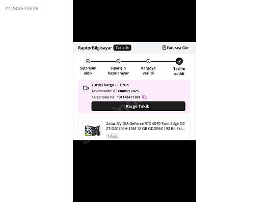 Zotac Gaming Rtx 4070 Twin Edge Oc Edition 12Gb - Zotac Ekran Kartı İlanları sahibinden.com'da