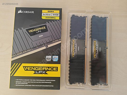 Corsair VENGEANCE LPX SİYAH 64GB (2X32GB) DDR4 3200MHz CL16 RAM