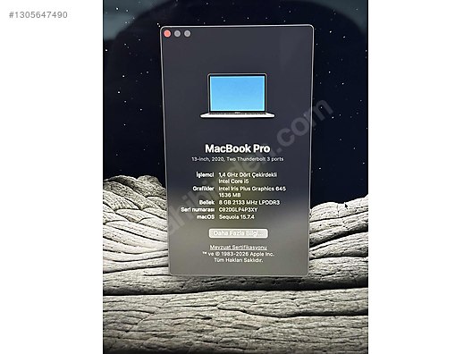 Apple Macbook / MacBook Pro A2289 sahibinden.comda - 1305647490