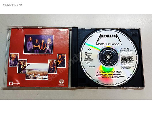 1989 Orijinal Dönem Baskı Metallica Master of Puppets Albüm CD