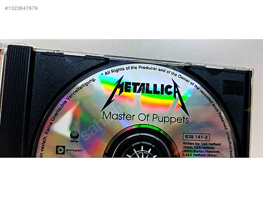 1989 Orijinal Dönem Baskı Metallica Master of Puppets Albüm CD