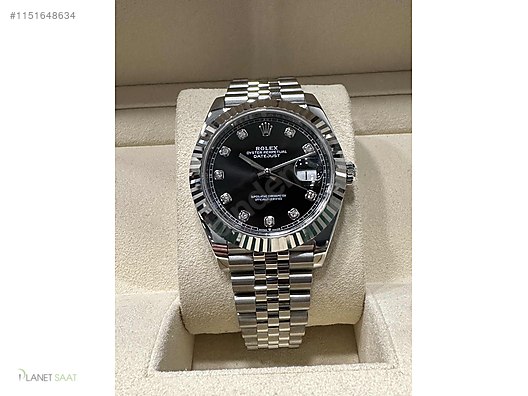 Datejust 41 black discount diamond