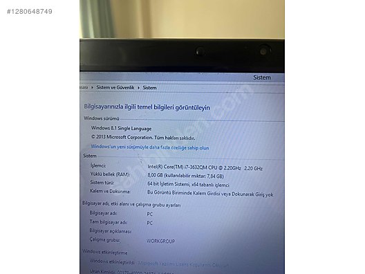 Casper Nırvana NB 15.6 LAPTOP - İlan ve alışverişte ilk adres sahibinden.com'da