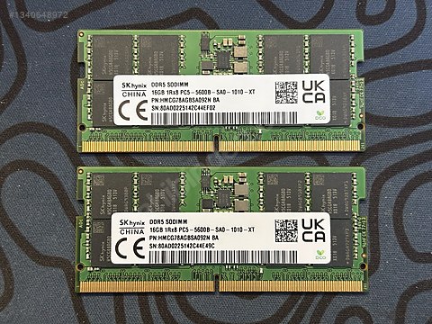 SK Hynix Laptop 32 GB (16x2) 5600 Mhz DDR5 SODIMM sahibinden.comda