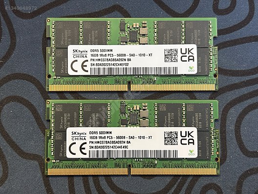 SK Hynix Laptop 32 GB (16x2) 5600 Mhz DDR5 SODIMM sahibinden.comda