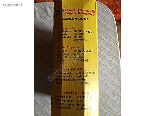 Hareket Sensörlü Tavan Armatürü - Toplu Satış ve Yapı Malzemeleri sahibinden.com'da