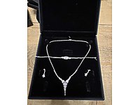 Pırlanta Gerdanlık seti Gerdanlık Kolye Küpe