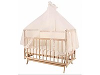 Babybee Doğal Ahlap Anne Yanı Sallanabilir Beşik