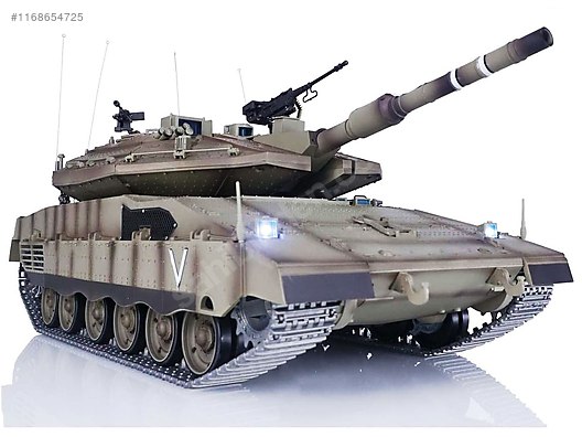 7.0 YÜKSELTİLMİŞ SON SÜRÜM 1/16 RC MERKAVA MK IV prf. METAL TANK