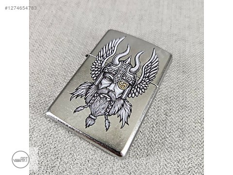 Zippo Viking Odin – Accendino Standard In Metallo Con Incisione Mitologica – Ricaricabile A Benzina – Fatto In USA - 4