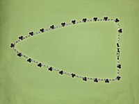 Beyaz Mor Zarif Boncuk Kolye