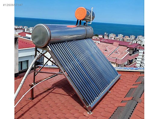Güneş Enerjisi Sistemi - Çelik depolu kaliteli camlı 24lü güneş enerjisi su ısıtma