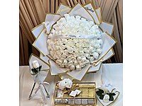 41 Adet Çiçek Söz Nişan İsteme Çiçek Çikolata Kutusu 80'li