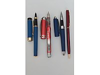 4 adet kalem içleri kurumuş dolma kalem belki doldurulabilir