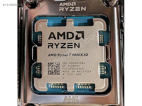 AMD RYZEN 7 9800X3D 2 AYLIK 22 AY GARANTİLİ FATURALI sahibinden