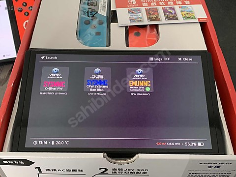 任天堂Switch Nintendo Switch V2 32Gb Neon Kırmızı/Neon Mavi [Yeni Model] +