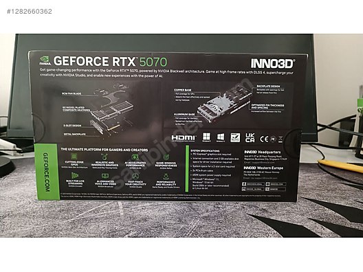 SIFIR // INNO3D RTX 5070 TWİN X2 OC 12 GB EKRAN KARTI - Inno3D Ekran Kartı İlanları sahibinden.com'da