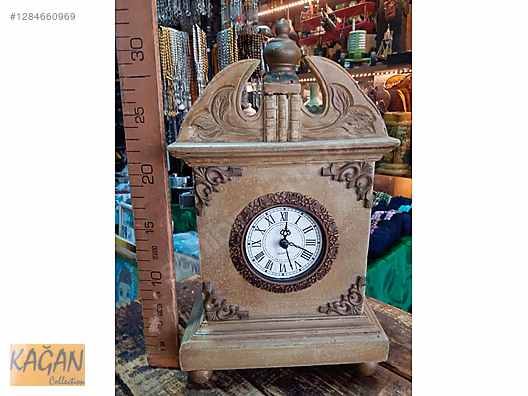 AHŞAP SAAT SORUNSUZ ÇALIŞIR DURUMDA #1284660969