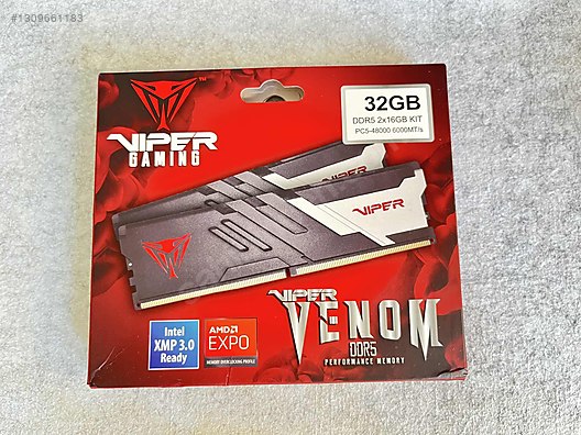 Patriot 32GB(2x16) Viper Venom EXPO 6000MHz CL30 DDR5 Hynix Ram on