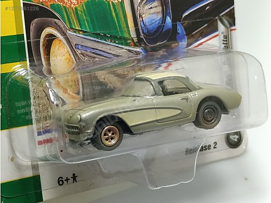 ミニカー Johnny Lightning 1966 Chevy Corvette Johnny Lightning Diecast Model 1:64 Chevrolet Araba - 1271661226