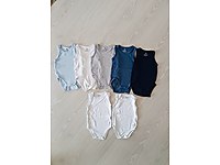Erkek Bebek Pamuklu Kolsuz Body Seti H&M 6-9ay